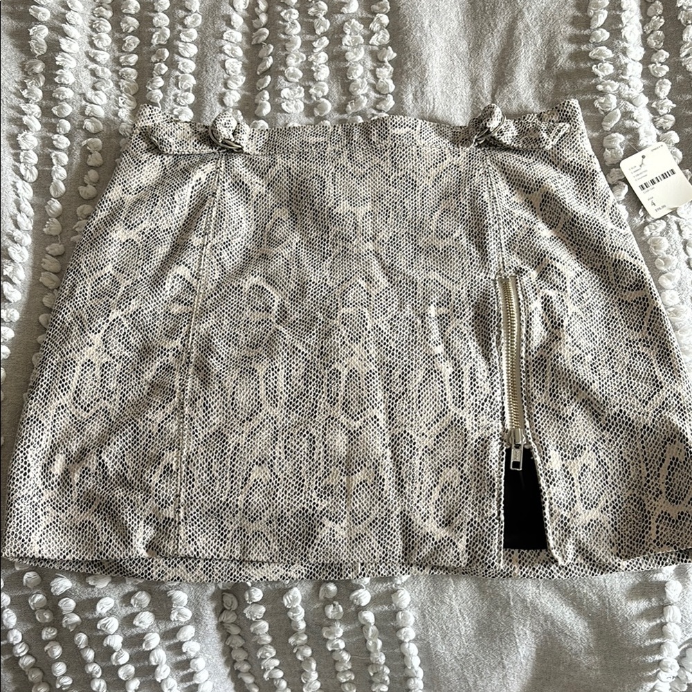 Free People Snake Print Mini Skirt